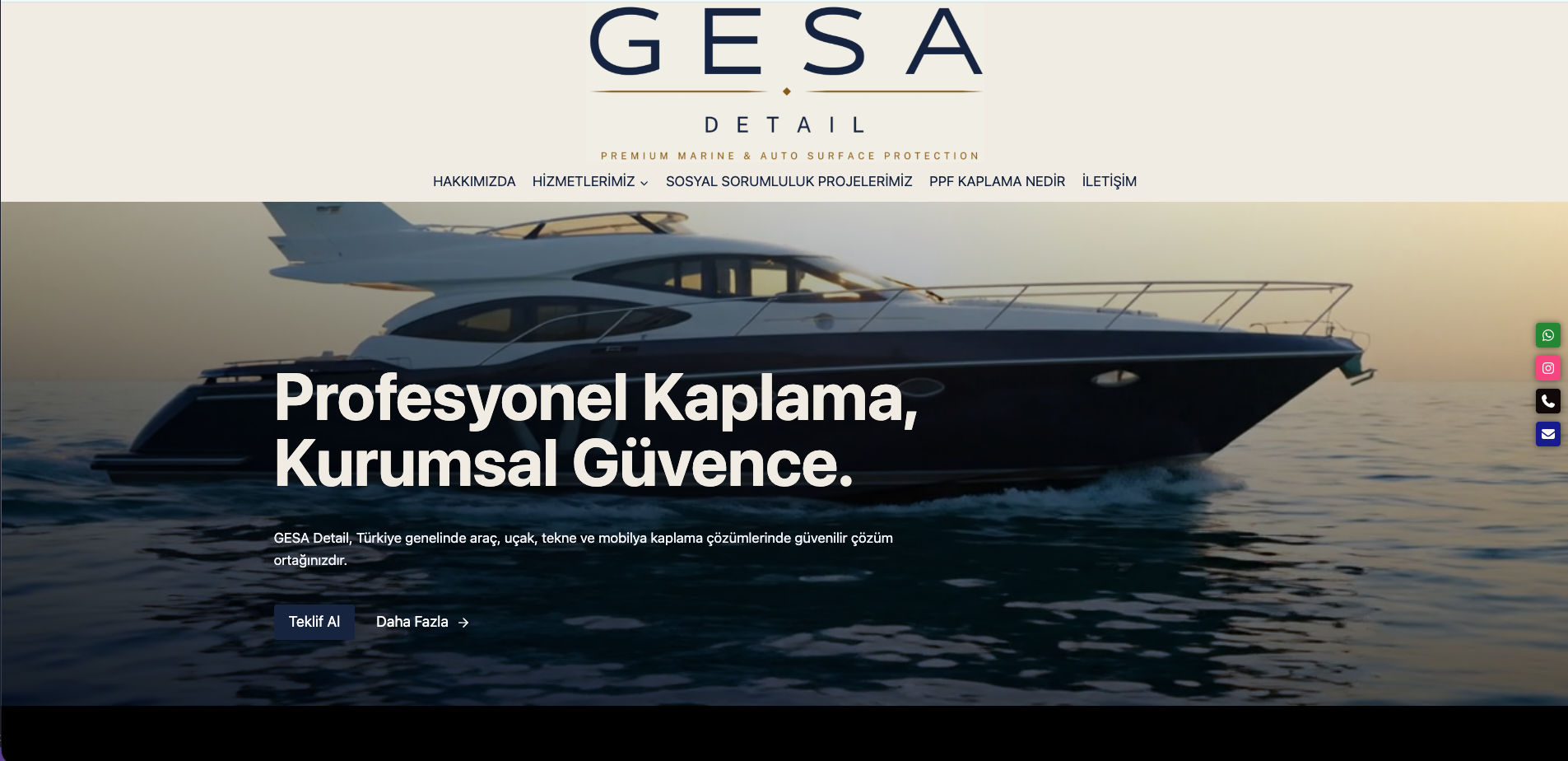 Gesa Detail - Profesyonel Araç Kaplama ve Detailing Platformu