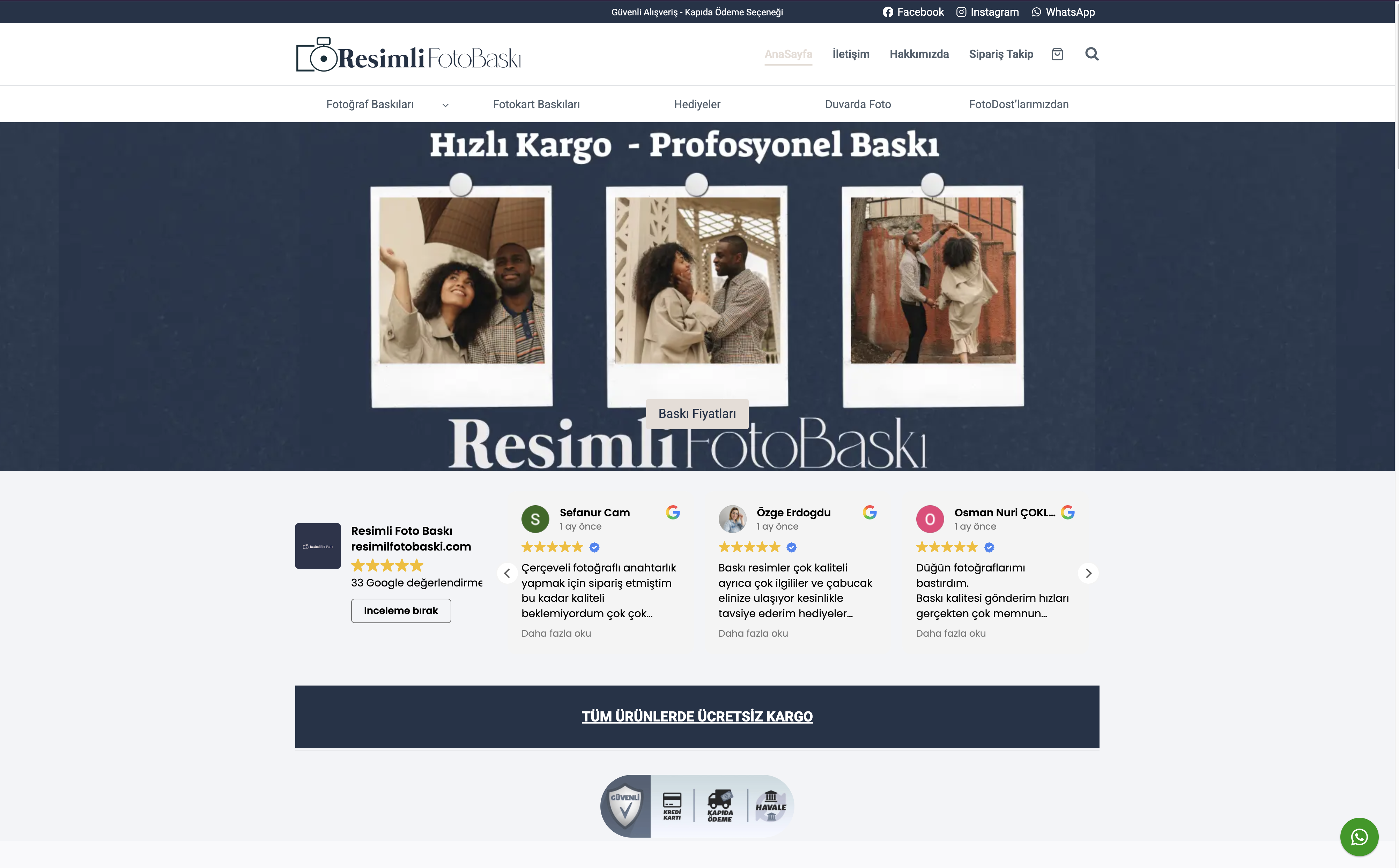 Resimli Foto Baskı - Tam Entegre ve Kişiselleştirilebilir E-Ticaret Platformu